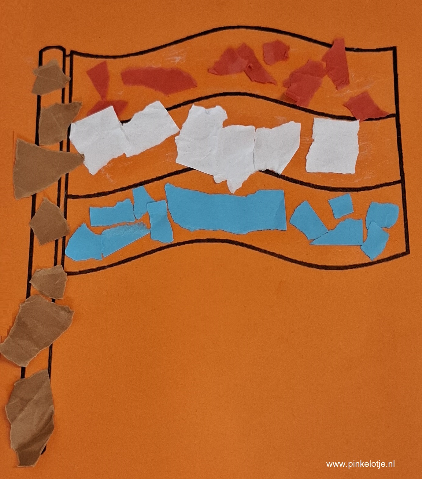 Nederlandse vlag knutselen