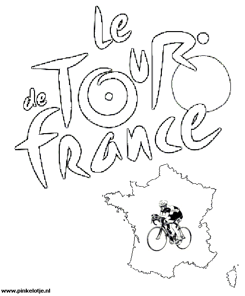 Ronde van Frankrijk kleurplaat